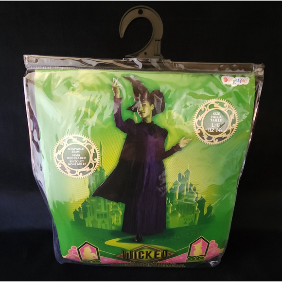 Womens Wicked Oz Movie Elphaba Deluxe Adult Large 12-14 Witch Halloween Costume - Picture 4 of 13